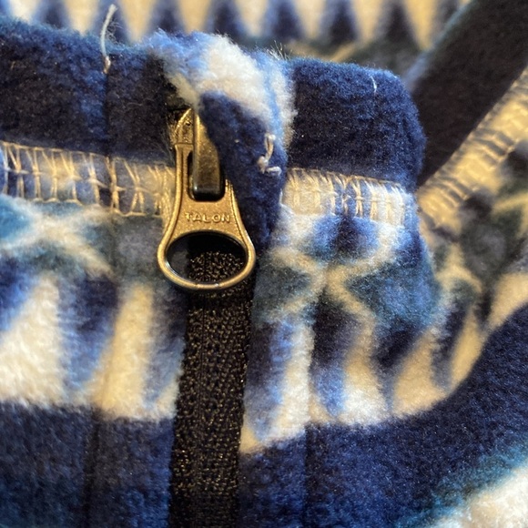 Eddie Bauer Quarter Zip L/S Cozycore Fleece blue White Size SMALL (2023) - Picture 9 of 10